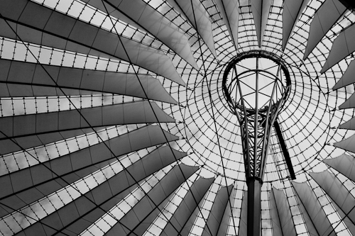 Domed office complex (B&W)